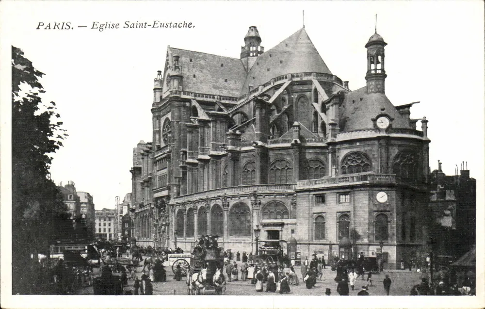 Paris — Igreja de Saint-Eustache — Carte postale - Frente
