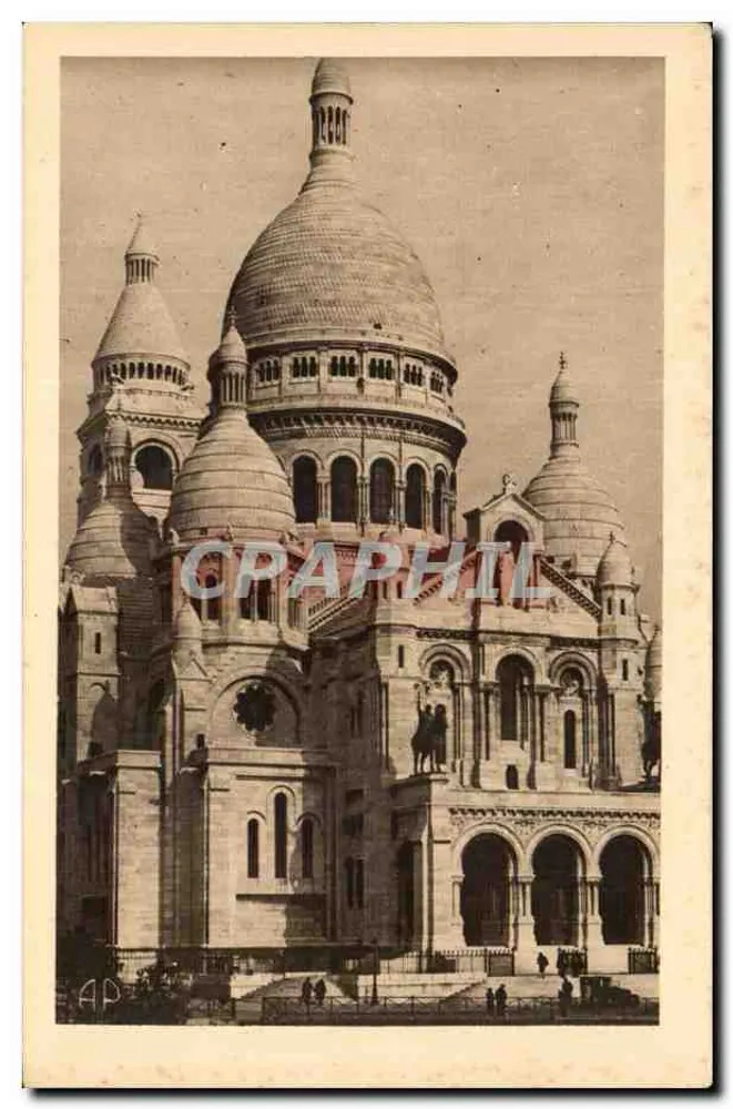 Basílica do Sagrado Coração de Montmartre — Paris — E. Papeghin, 24, rue des Écureuiles, Paris - Frente