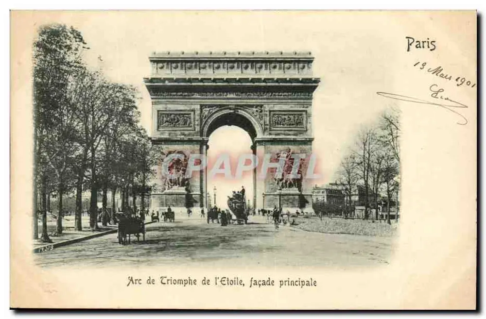 Arc de Triomphe de l'Étoile, Hauptfassade — Paris — unbekannter Verlag, Nr. 1853 - Vorderseite