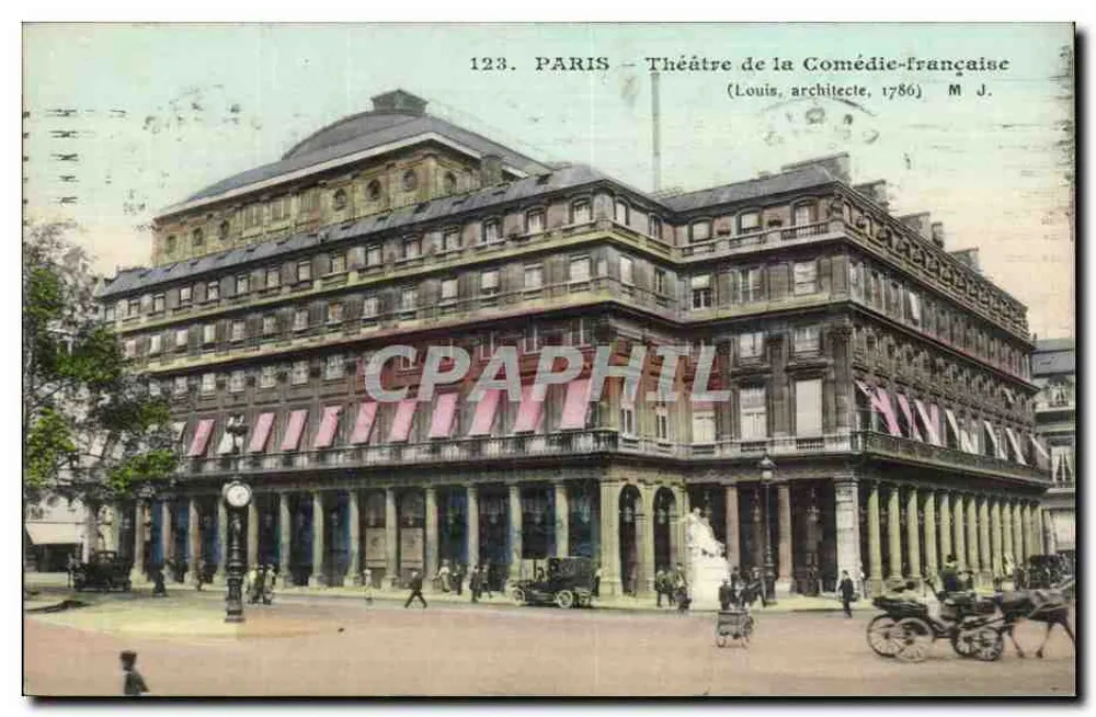 Paris — Theater der Comédie-Française — Louis, Architekt, 1786 — M J. - Vorderseite