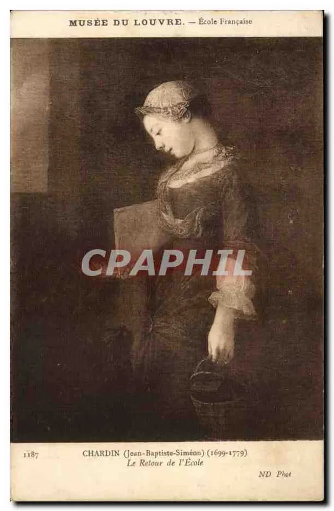 Louvre-Museum — Französische Schule — Chardin (Jean-Baptiste-Siméon) — Der Rückweg von der Schule — n° 1187 - Vorderseite