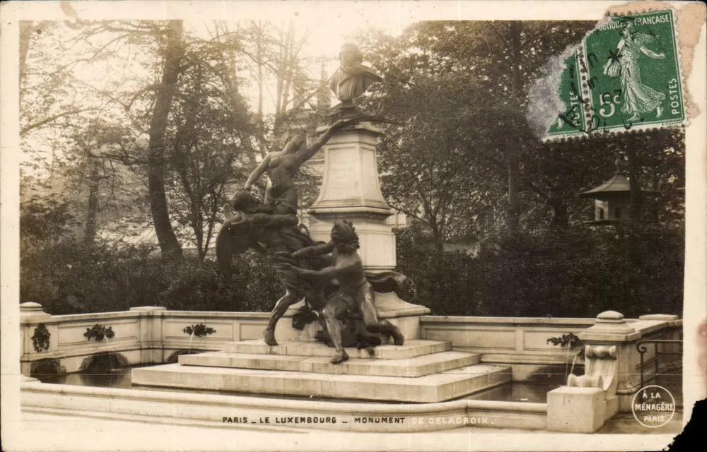 Paris - O Luxembourg - Monumento de Delacroix - Frente