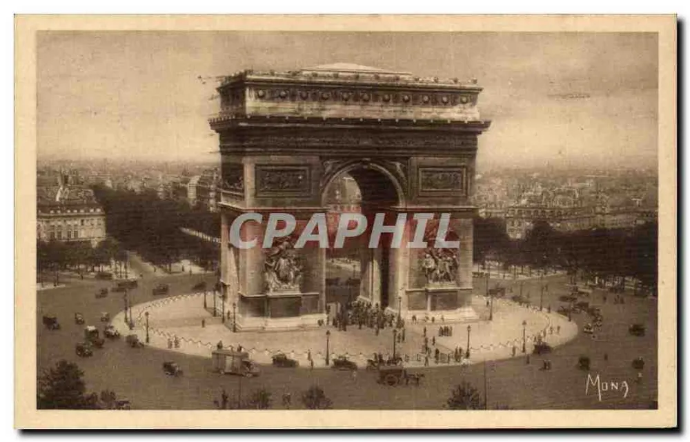 Arco do Triunfo — Paris — editor Mong, número de série não visível - Frente
