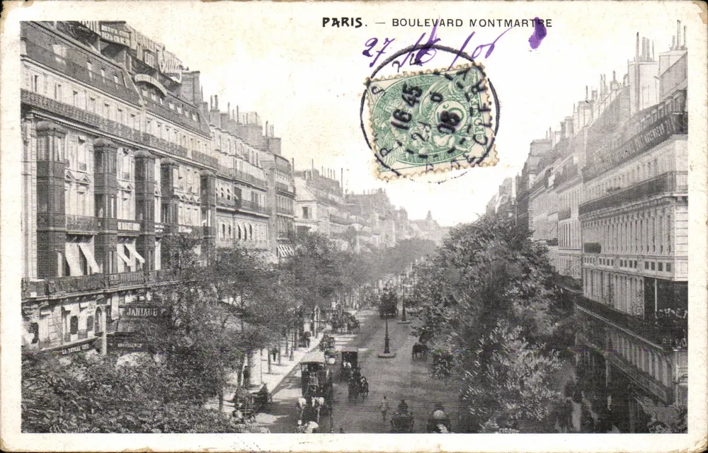 Paris — Boulevard Montmartre — editor não identificado - Frente