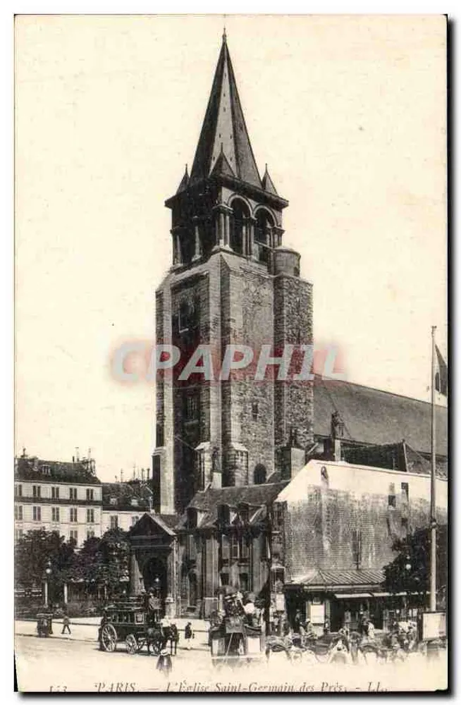 Paris — A Igreja de Saint-Germain-des-Prés - Frente