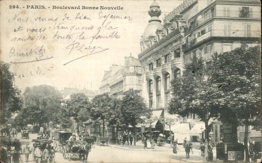 Paris - Boulevard Bonne Nouvelle — editor desconhecido, n° 294 - Frente
