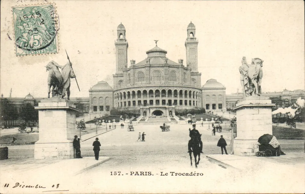 PARIS - O Trocadéro — editor anônimo, n° 157 - Frente