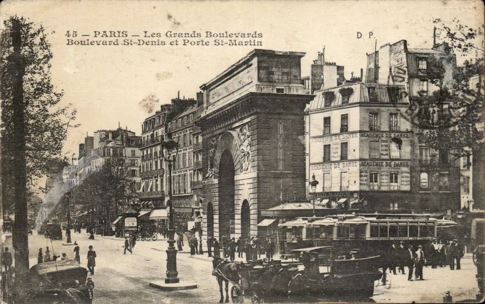 Paris — Die Großen Boulevards, Boulevard St-Denis und Tor St-Martin — D.P. - Vorderseite