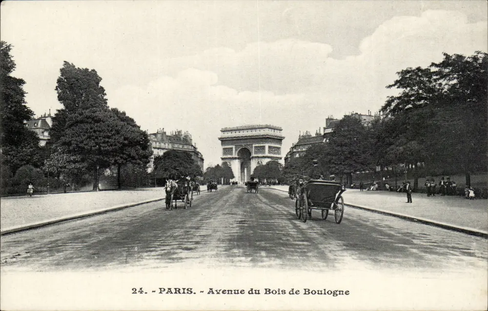 Paris — Avenue du Bois de Boulogne — unbekannter Verleger, Nr. 24 - Vorderseite