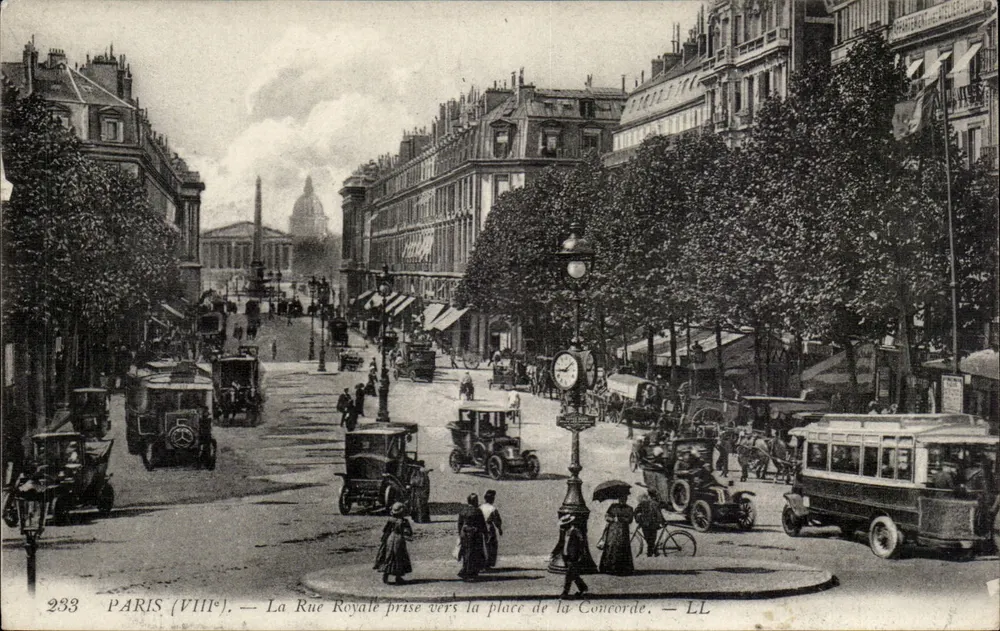Paris (VIIIe) — Die Rue Royale in Richtung Place de la Concorde — LL - Vorderseite