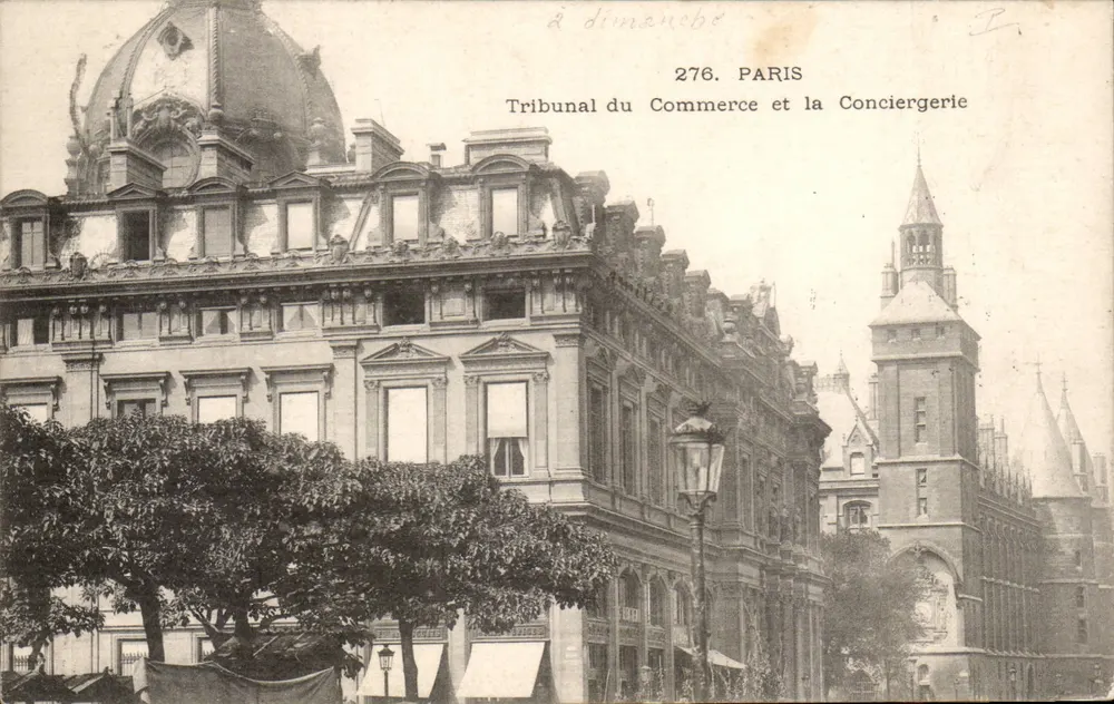 Parigi — Tribunale del Commercio e la Conciergerie — editore da determinare, n. 276 - Recto