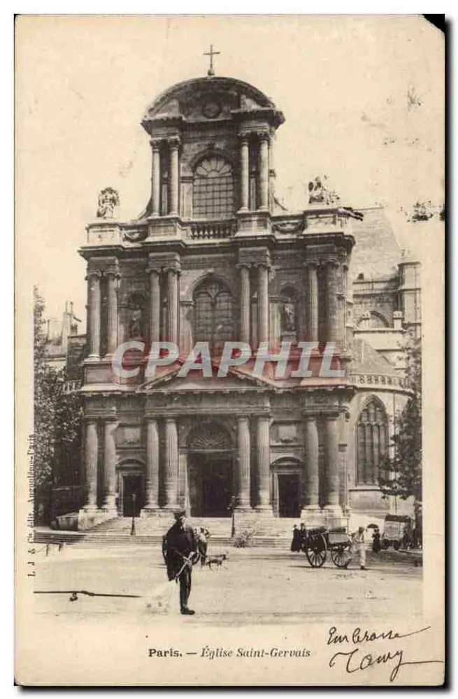 Paris — Igreja de São Gervásio — L. J. & Fils, Avenida de Paris - Frente