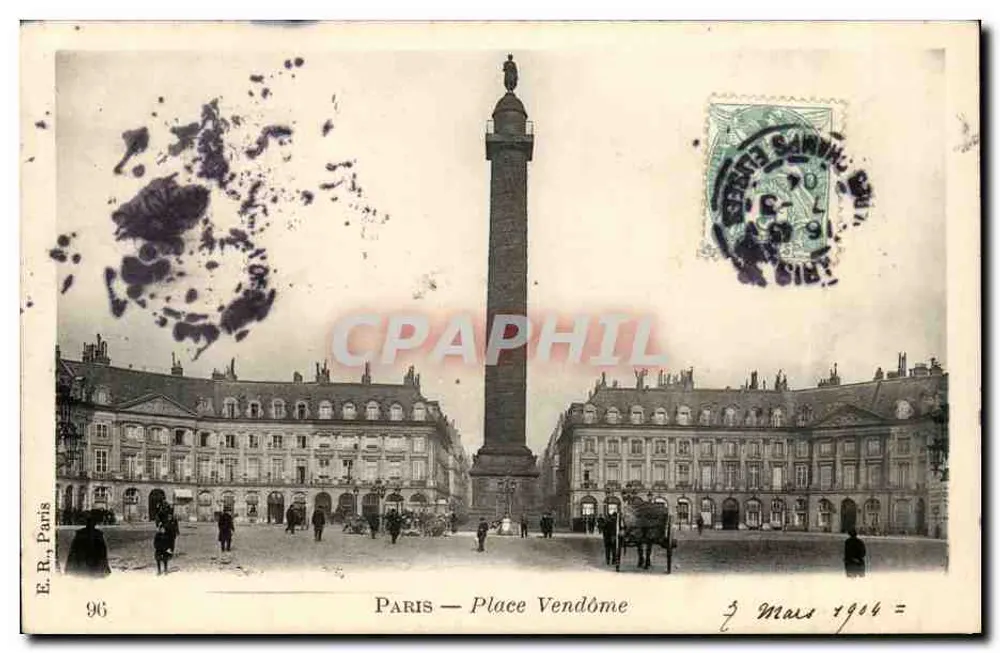 Paris — Place Vendôme — E.R. Paris n°96 - Frente