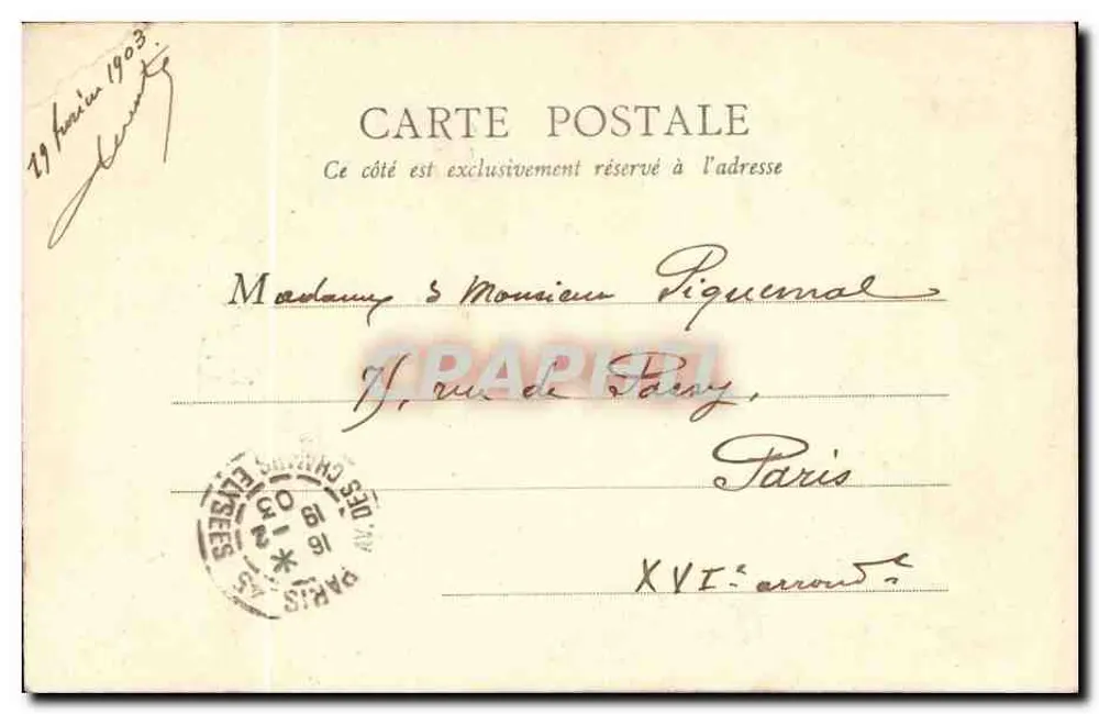 Capela N.-D. de Consolação — editor B.F. Paris, n°35 - Verso