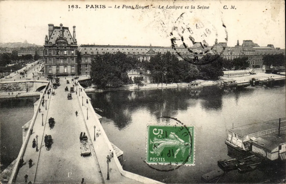 Paris — Der Königliche Brücke — Das Louvre und die Seine — C.M. n°163 - Vorderseite