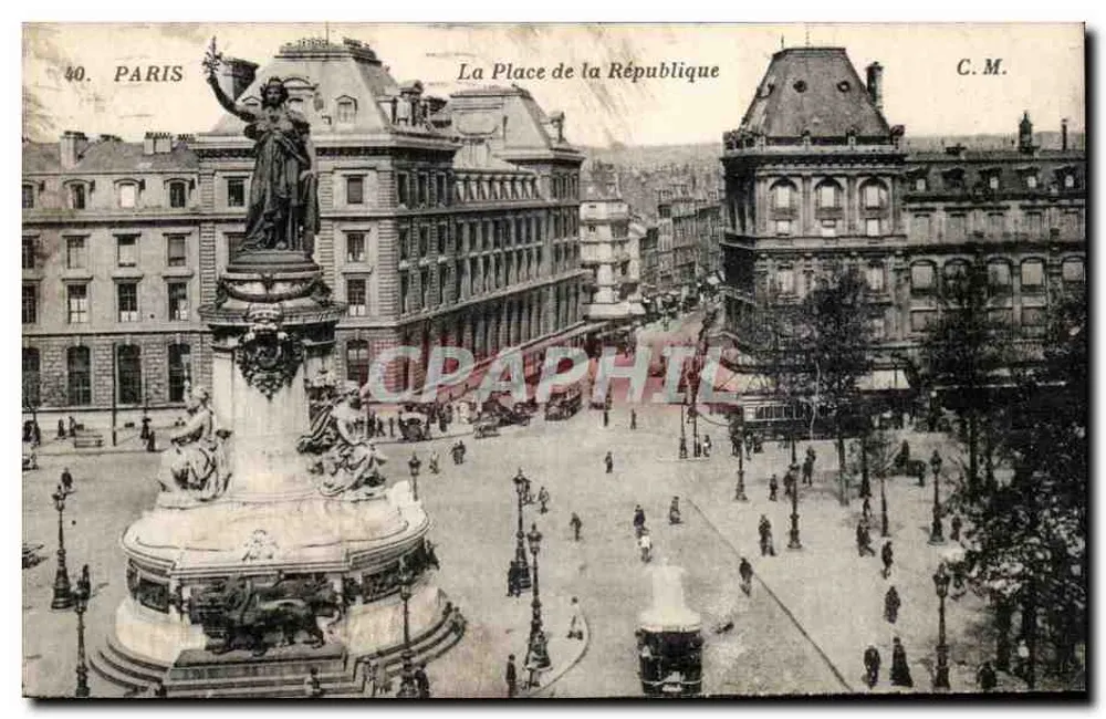 Parigi — La Place de la République — C.M. n°40 - Recto