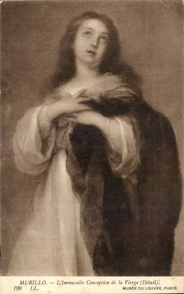 Murillo — A Imaculada Conceição da Virgem (Detalhe) — Museu do Louvre, Paris - Frente