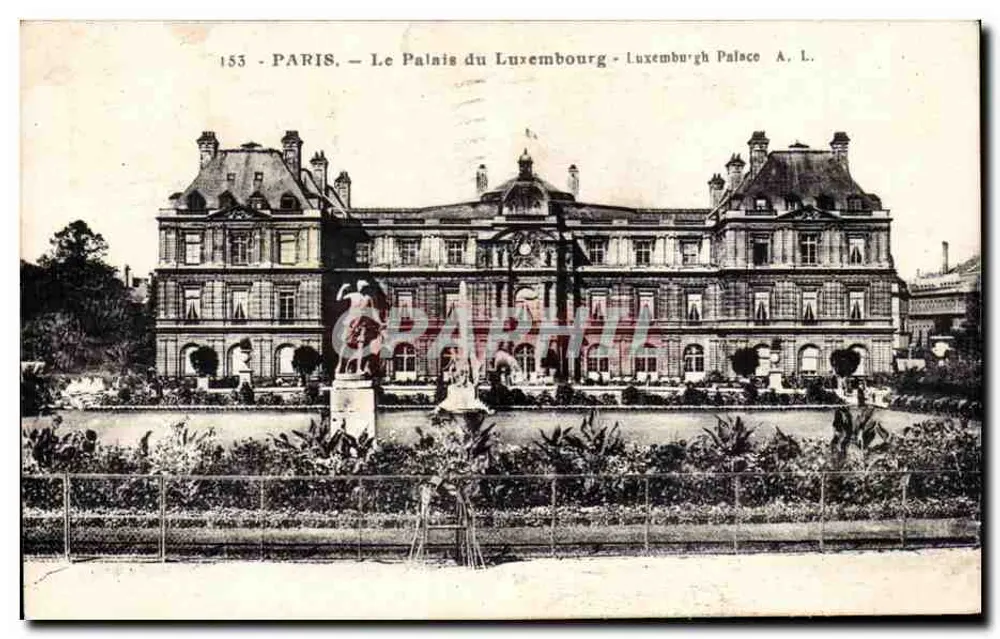 Paris — O Palácio do Luxemburgo — A. L. — n° 153 - Frente