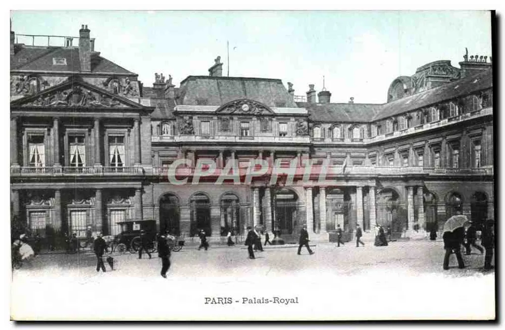 PARIS - Palácio-Royal — vista da praça interna — editor não identificado - Frente