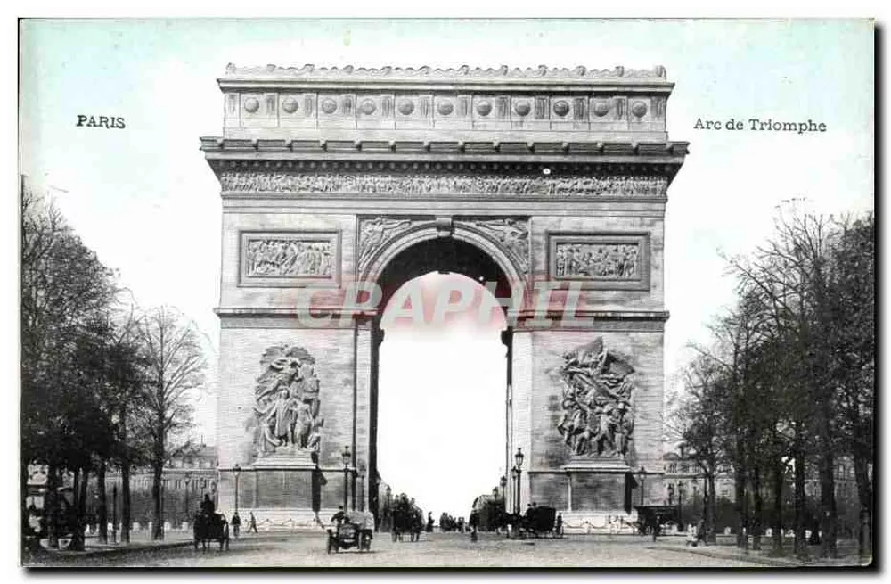 Paris — Arco do Triunfo — editor desconhecido, número de série não visível - Frente