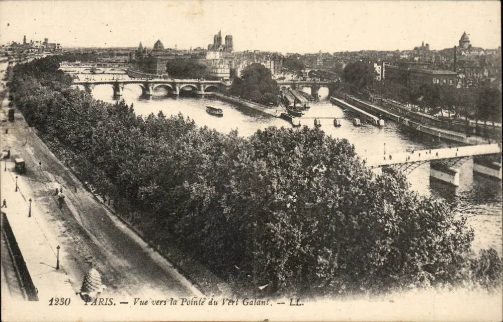 Paris — Visão em direção à Ponta do Vert Galant — LL. - Frente