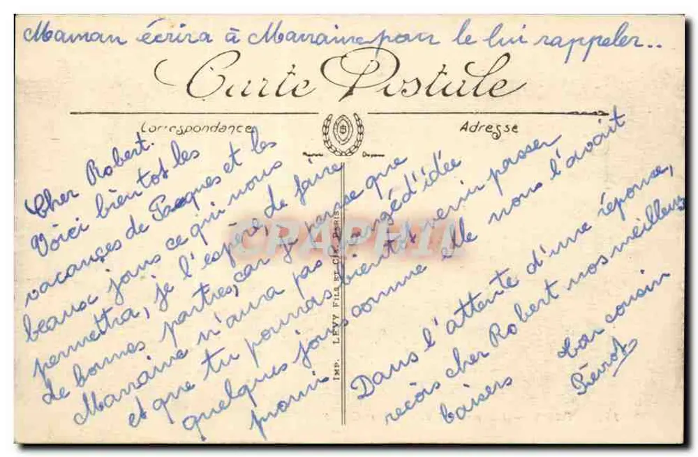 Paris — Visão em direção à Ponta do Vert Galant — LL. - Verso
