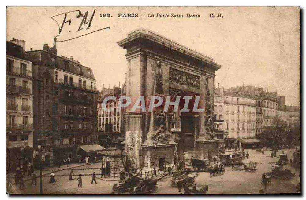 Paris — A Porta Saint-Denis — C. M. n° 192 - Frente