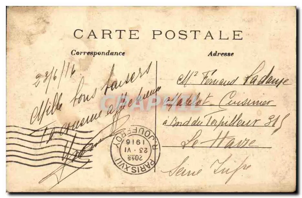 Paris — A Place de la Bastille — C.M. - Verso