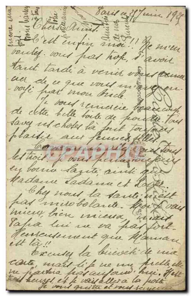 Paris — Le Lion de Belfort — LL. — N° 178 - Verso