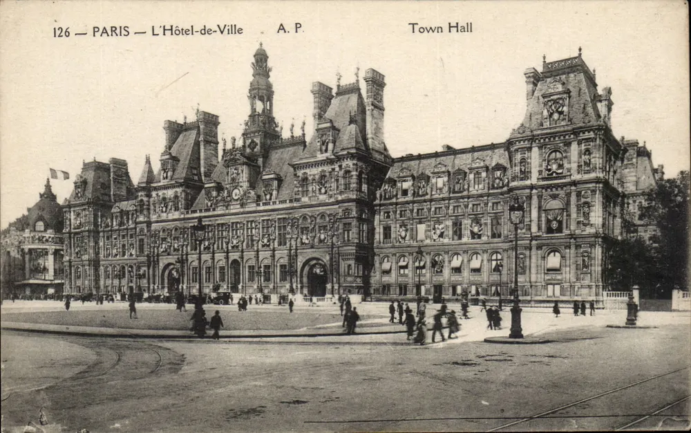 PARIS — L'Hotel-de-Ville — A.P. — Town Hall - Recto