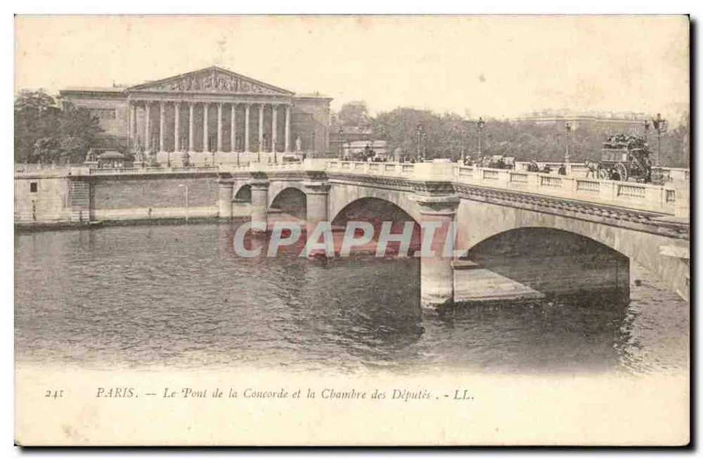 Paris — Der Pont de la Concorde und das Chamber of Deputies — LL. - Vorderseite