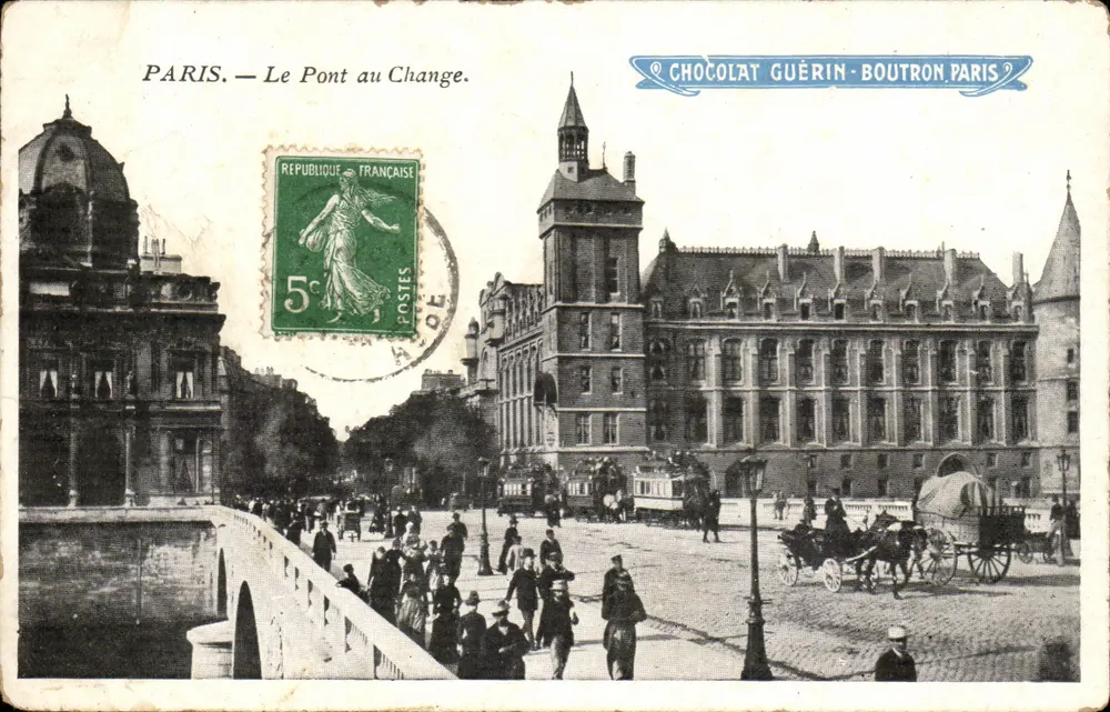 Paris — Der Pont au Change — Chocolat Guérin-Boutron, Paris - Vorderseite