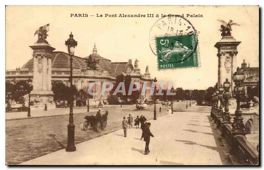 Paris — Die Brücke Alexandre III & das Grand Palais - Vorderseite