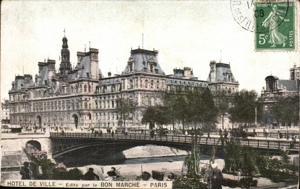 Hôtel de Ville — Paris — Verlag Le Bon Marché — Seriennummer nicht sichtbar - Vorderseite