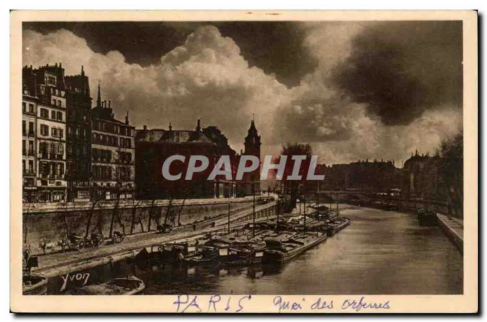 Paris — Quai des Orfèvres — Edição Yvon, série 93 - Frente