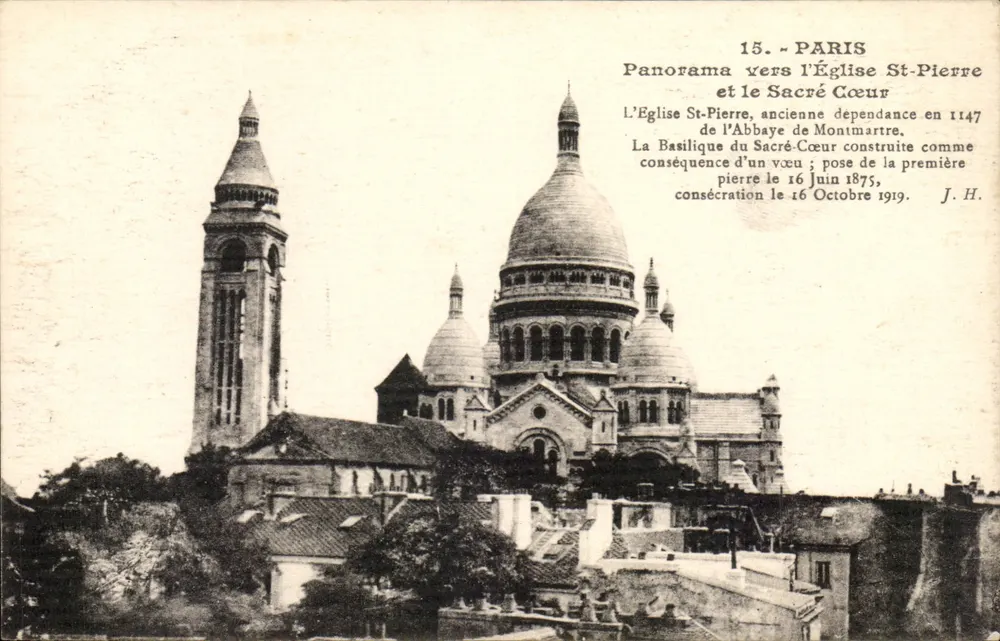 Paris - Panorama in Richtung Kirche Saint-Pierre und Sacré-Cœur — J. H. - Vorderseite