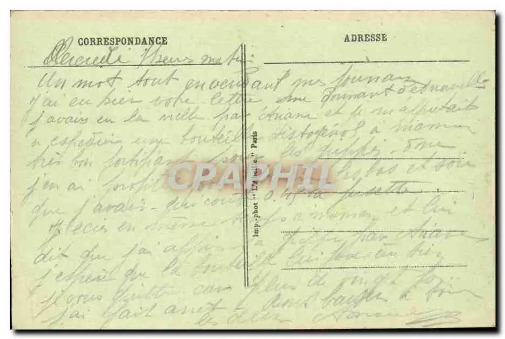 Paris - Rue de Rivoli und die Jardins des Tuileries — Antike Ansichtskarte n°178 - Rückseite
