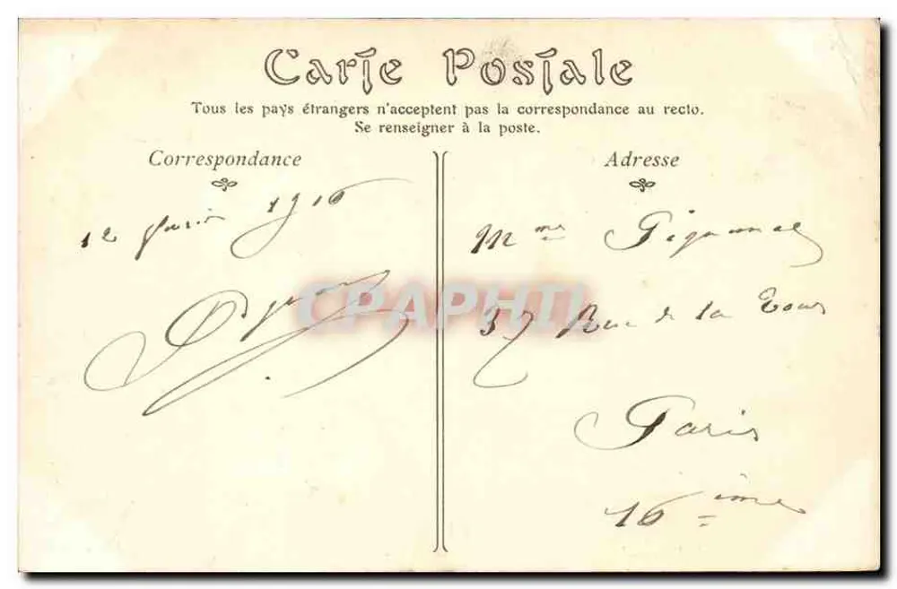 Igreja de São Pedro do Grande Pedregal — Paris — editor G. P. n° 928 - Verso