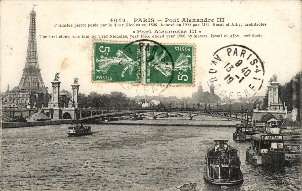 Paris — Pont Alexandre III — E. Le Deley, Verlag, 127, boulevard Sébastopol, Paris - Vorderseite
