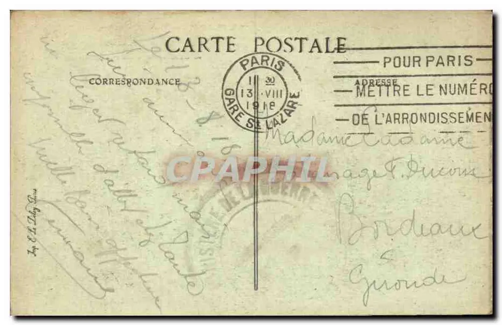 Paris — Pont d'Arcole und das Hotel-de-Ville — Verlag FICOS n°4162 - Rückseite