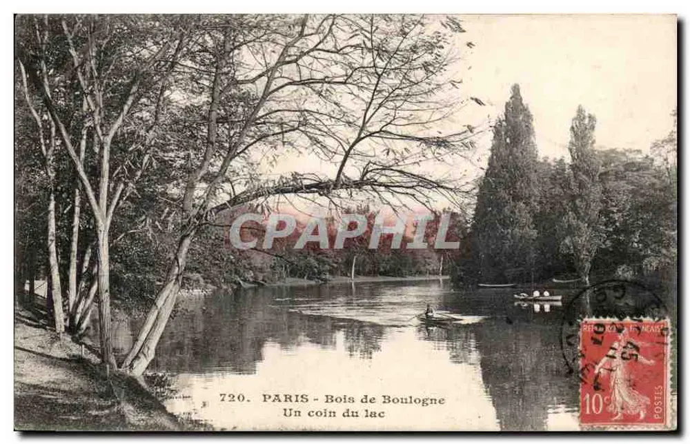 PARIS - Bois de Boulogne — Ein Eckbereich des Sees — n° 720 - Vorderseite
