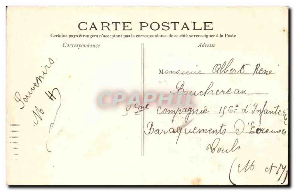 Paris — Ausgang des Métropolitain am Boulevard Pasteur — Verlag C. M. Nr. 486 - Rückseite