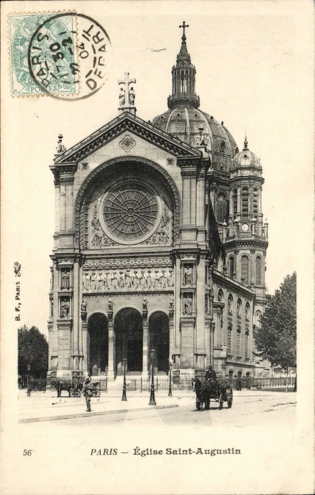 Paris — Igreja de São Agostinho — B. F., Paris, n° 56 - Frente