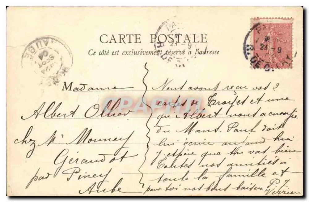 Paris — Porte Saint-Martin — E.R. Paris, n° 116 - Rückseite