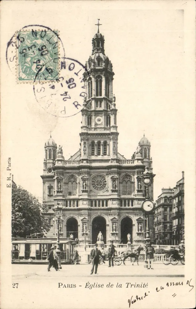 Paris - Igreja da Trindade — E.R. Paris n°27 - Frente