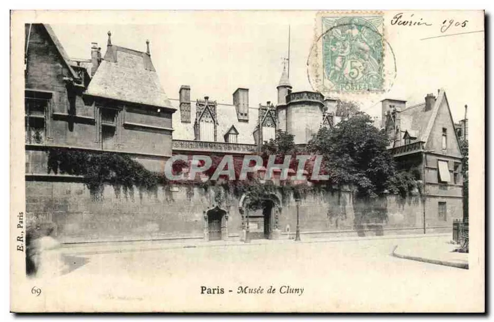 Paris - Museu de Cluny — E.R., Paris, n°69 - Frente
