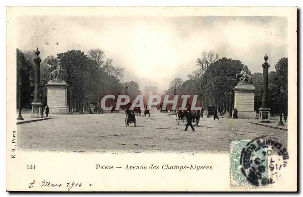 Paris — Avenida dos Campos Elísios — E.R. Paris, n°131 - Frente