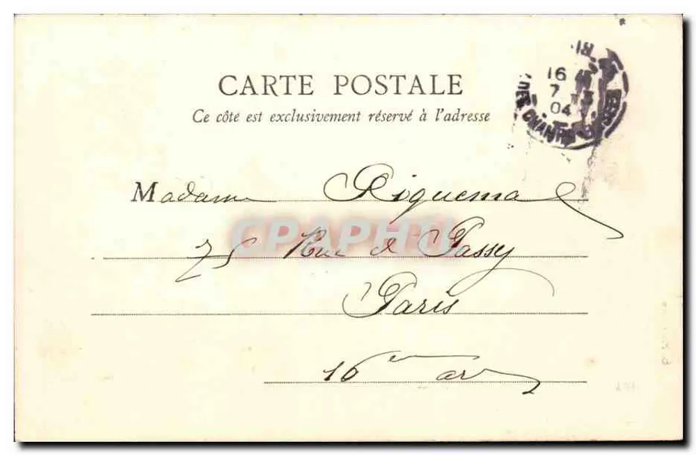 Paris — Avenida dos Campos Elísios — E.R. Paris, n°131 - Verso
