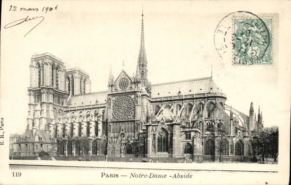 Paris — Notre-Dame — Abside — E.B., Paris, n°119 - Frente
