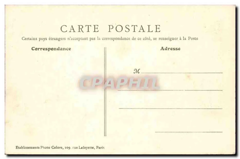Paris - Boulevard des Italiens — lebendige Ansicht mit Kutsche und Fußgängern — B. J. C. - Rückseite